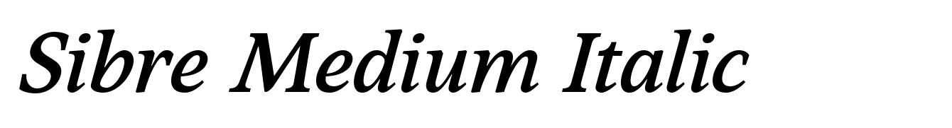 Sibre Medium Italic